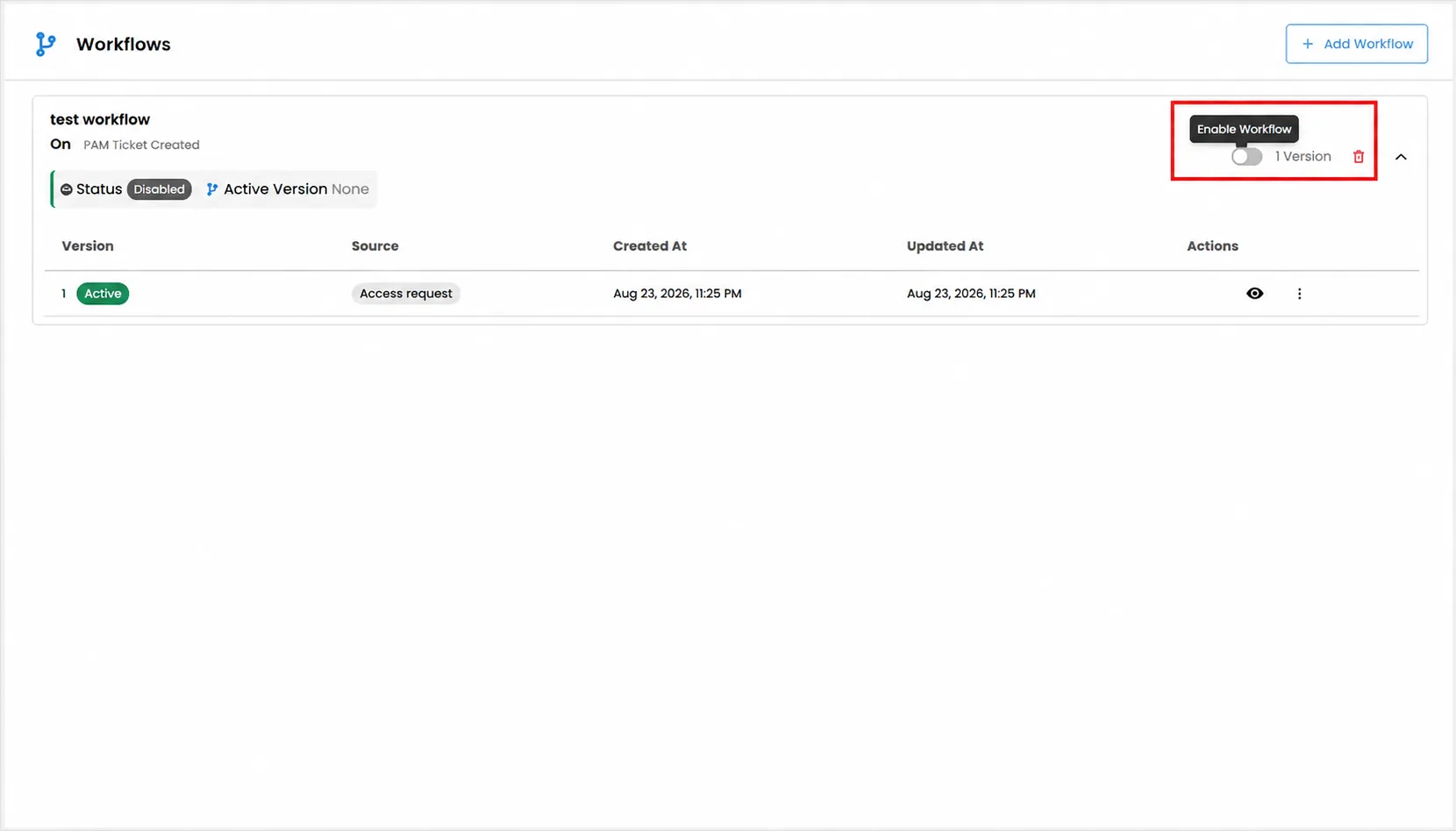 Workflow Automation: save the Workflow