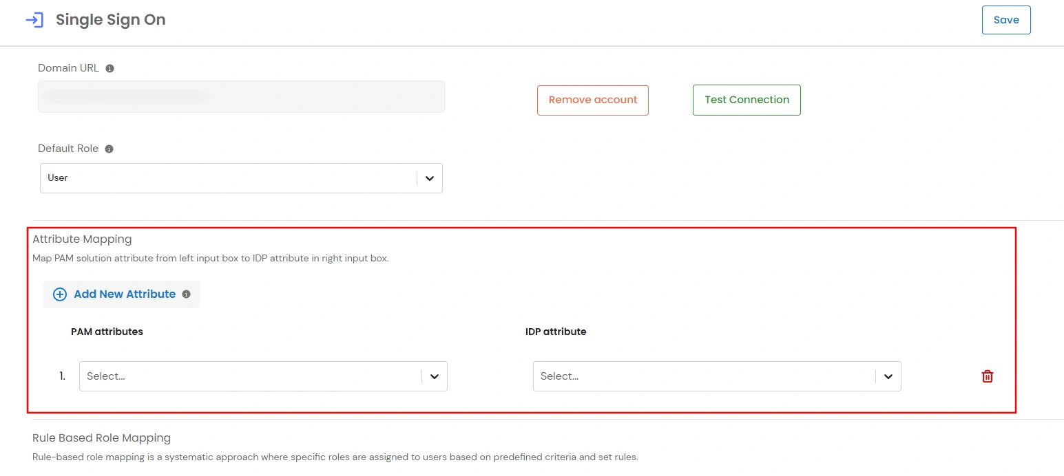 Privileged Access Management Admin Handbook: Map miniOrange attributes to PAM fields including Email