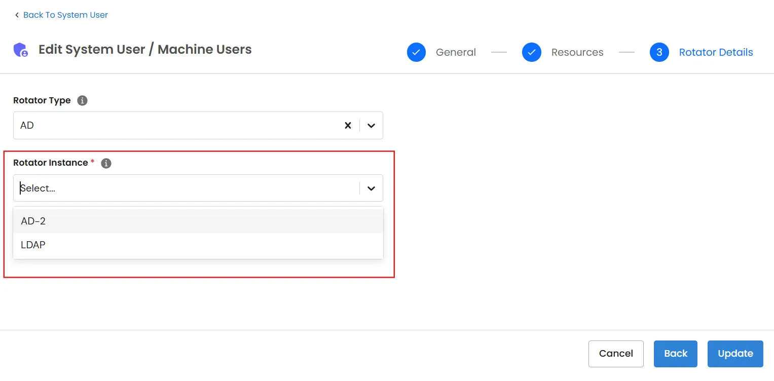 Password Rotation Policy: Rotate Password