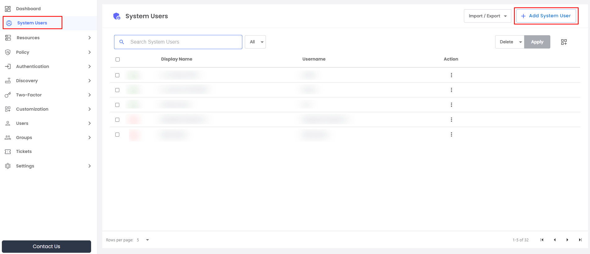 Navigating the miniOrange PAM dashboard to add a system user