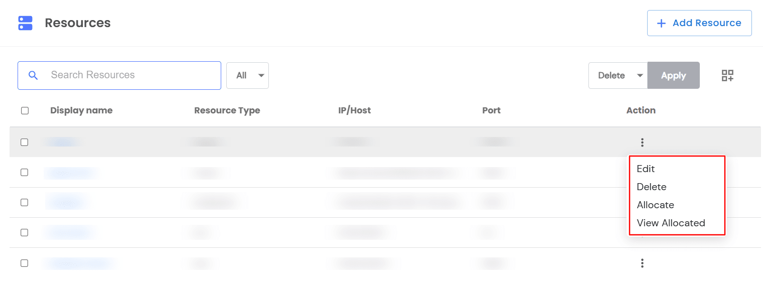 Manage Resources in miniOrange PAM