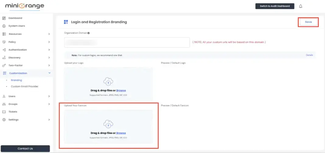 Steps to Upload Your Logo in miniOrange PAM
