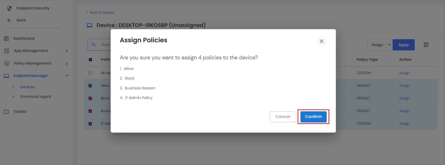 PAM Endpoint Using The Assign Option