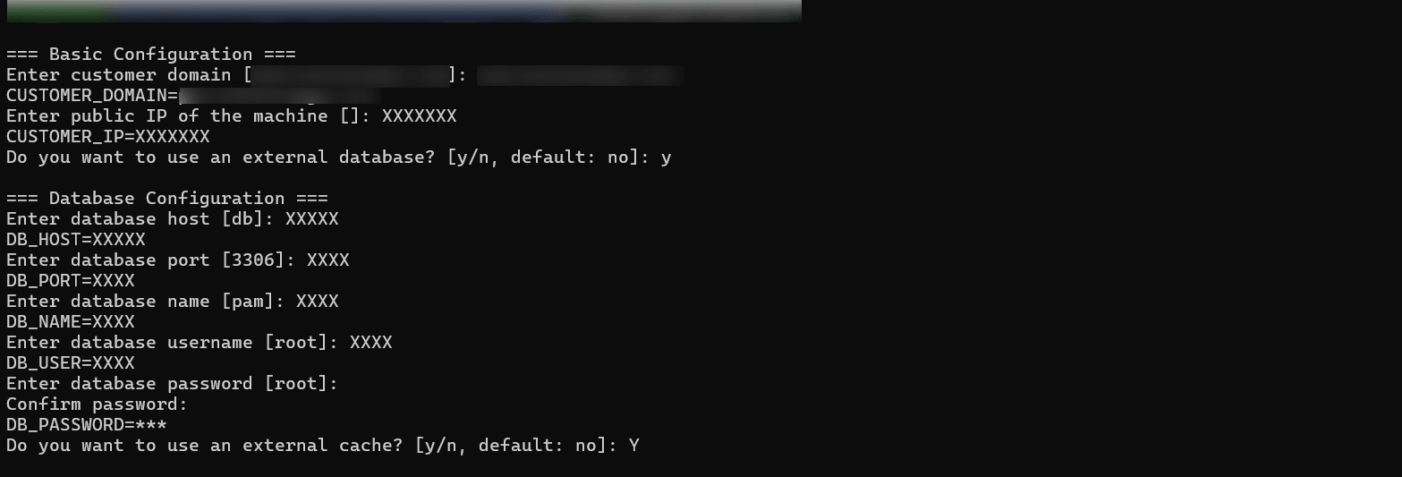 Installation Options With an External DB And Cache