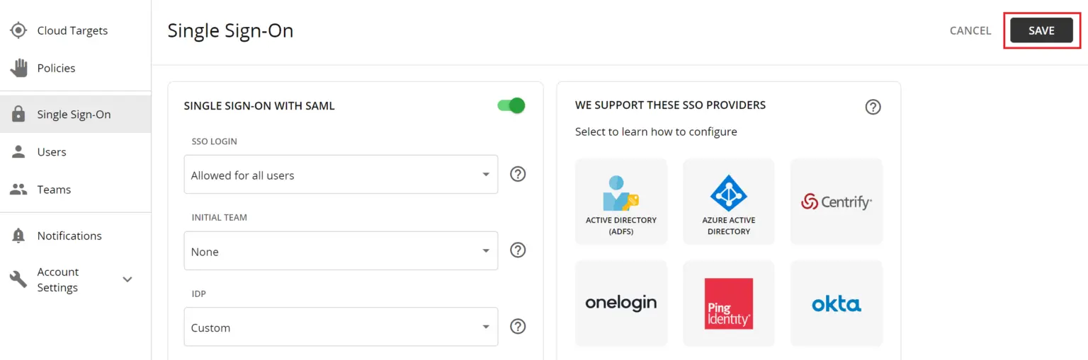 ParkMyCloud Single Sign-On (SSO)