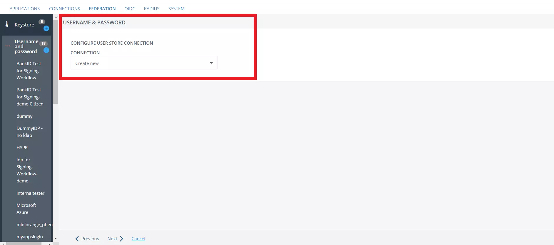 PhenixID SAML Single Sign-On (SSO) - Connection Configure