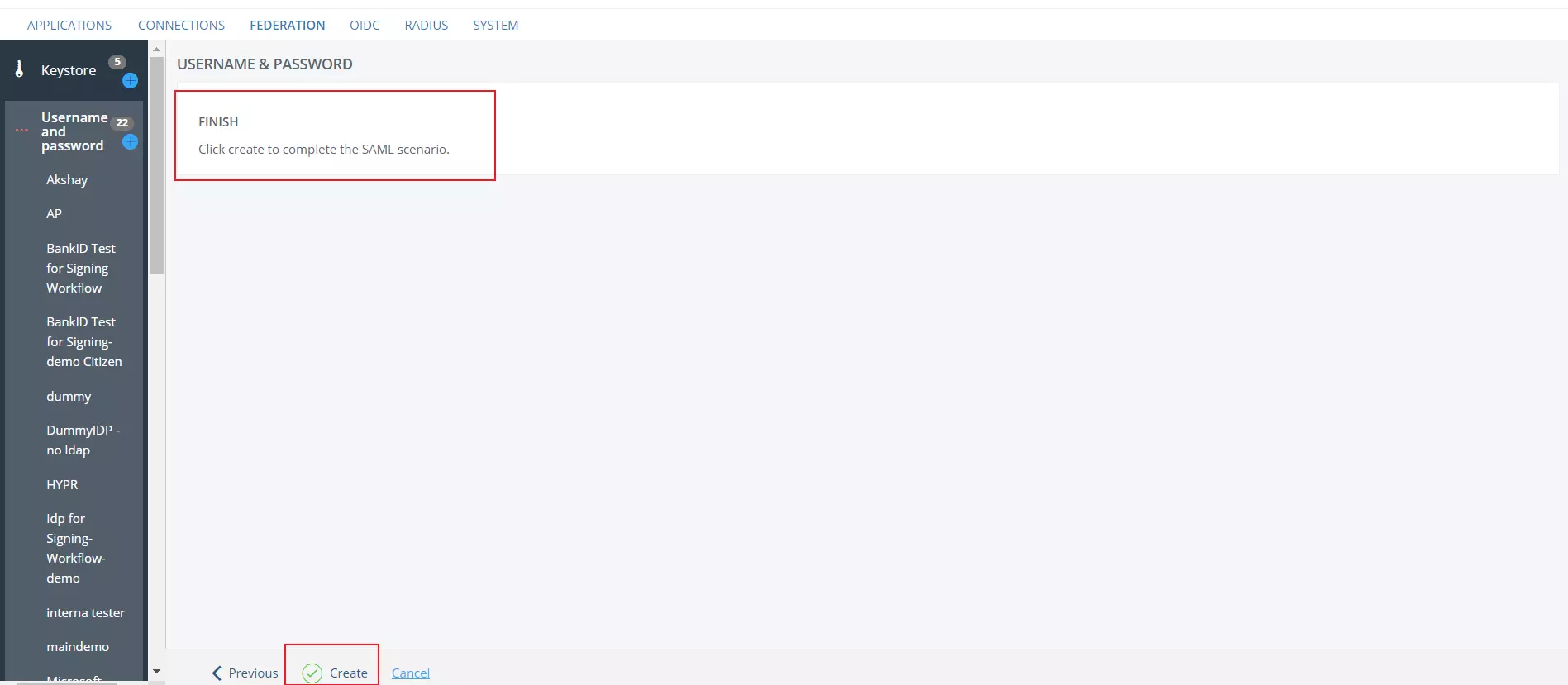 PhenixID SAML Single Sign-On (SSO) - Create setup