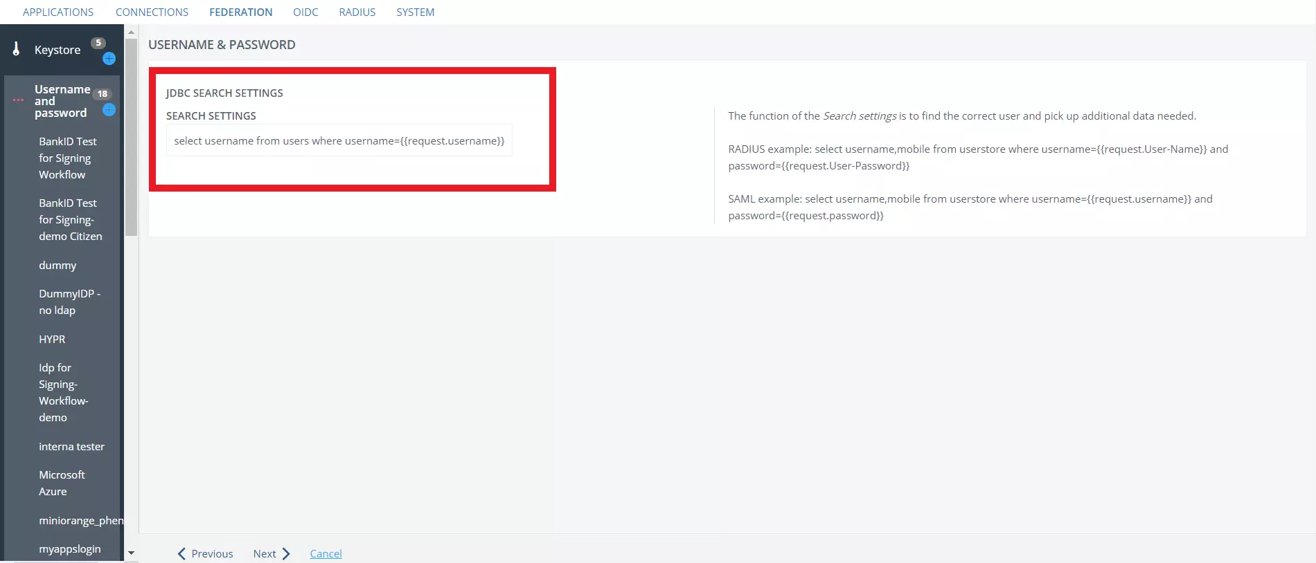PhenixID SAML Single Sign-On (SSO) - Query Configure