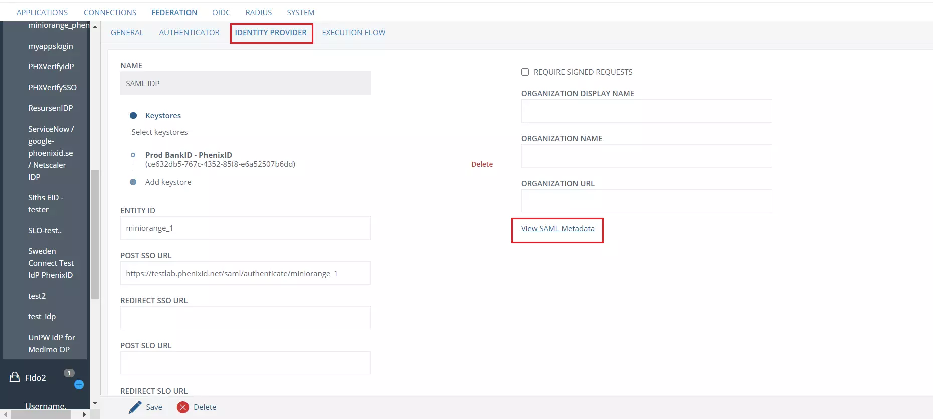 PhenixID SAML Single Sign-On (SSO) - View SAML data