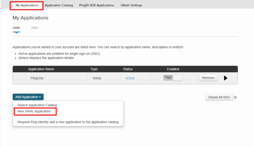 pingone sso-add-app