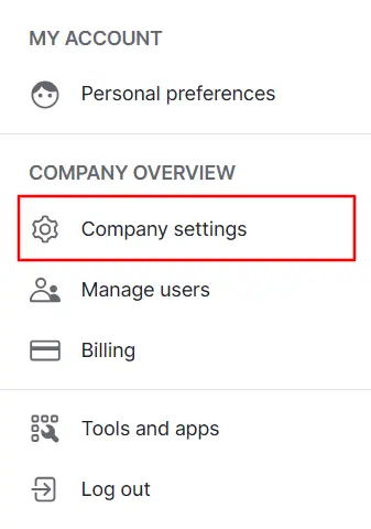 PipeDrive Single Sign-On (SSO) Under user profile, click on Company settings 