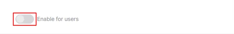 PipeDrive Single Sign-On (SSO) click on toggle to Enable SSO for users