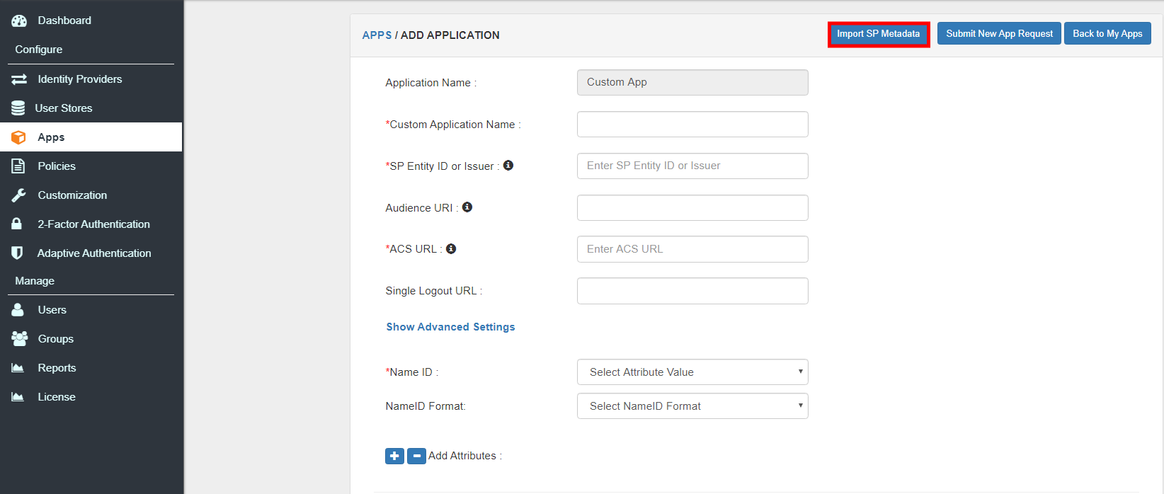 PipeDrive Single Sign On (SSO) Configure Application