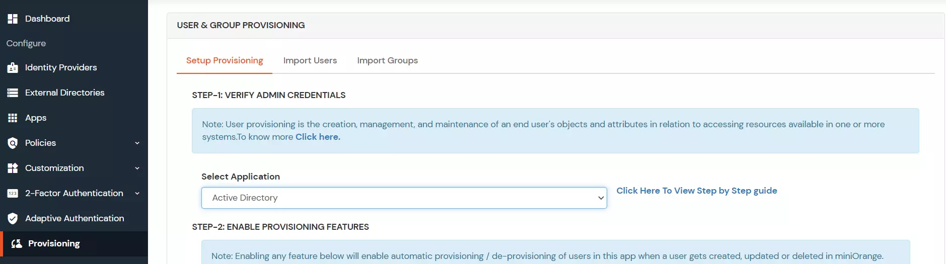 Azure AD user Provisioning Setup