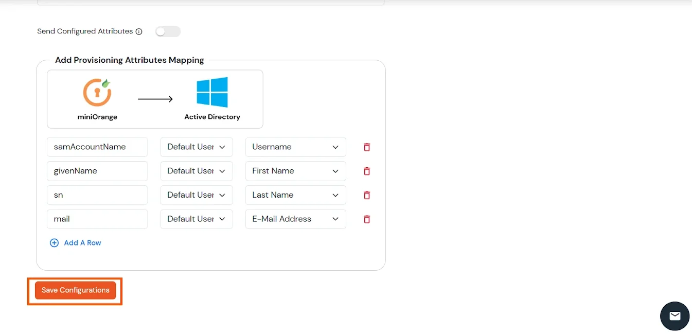 Attributes Mapping from Active Directory to Application