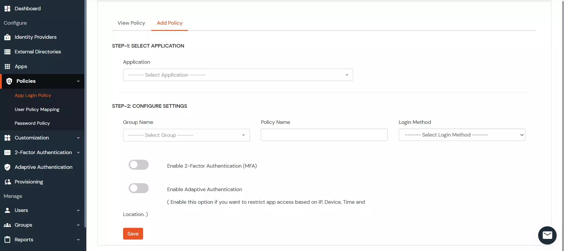 Salesforce Provisioning Add policy