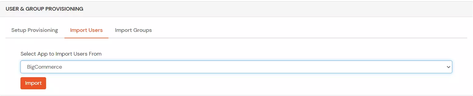 BigCommerce Provisioning Import User