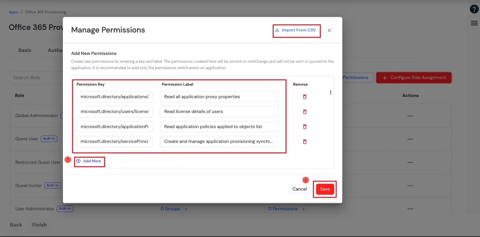 Office 365 provisioning: Click on Add More