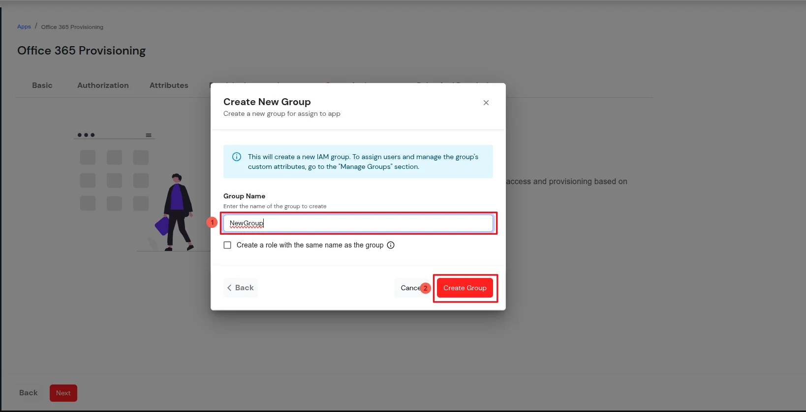 Office 365 provisioning: Create New Group