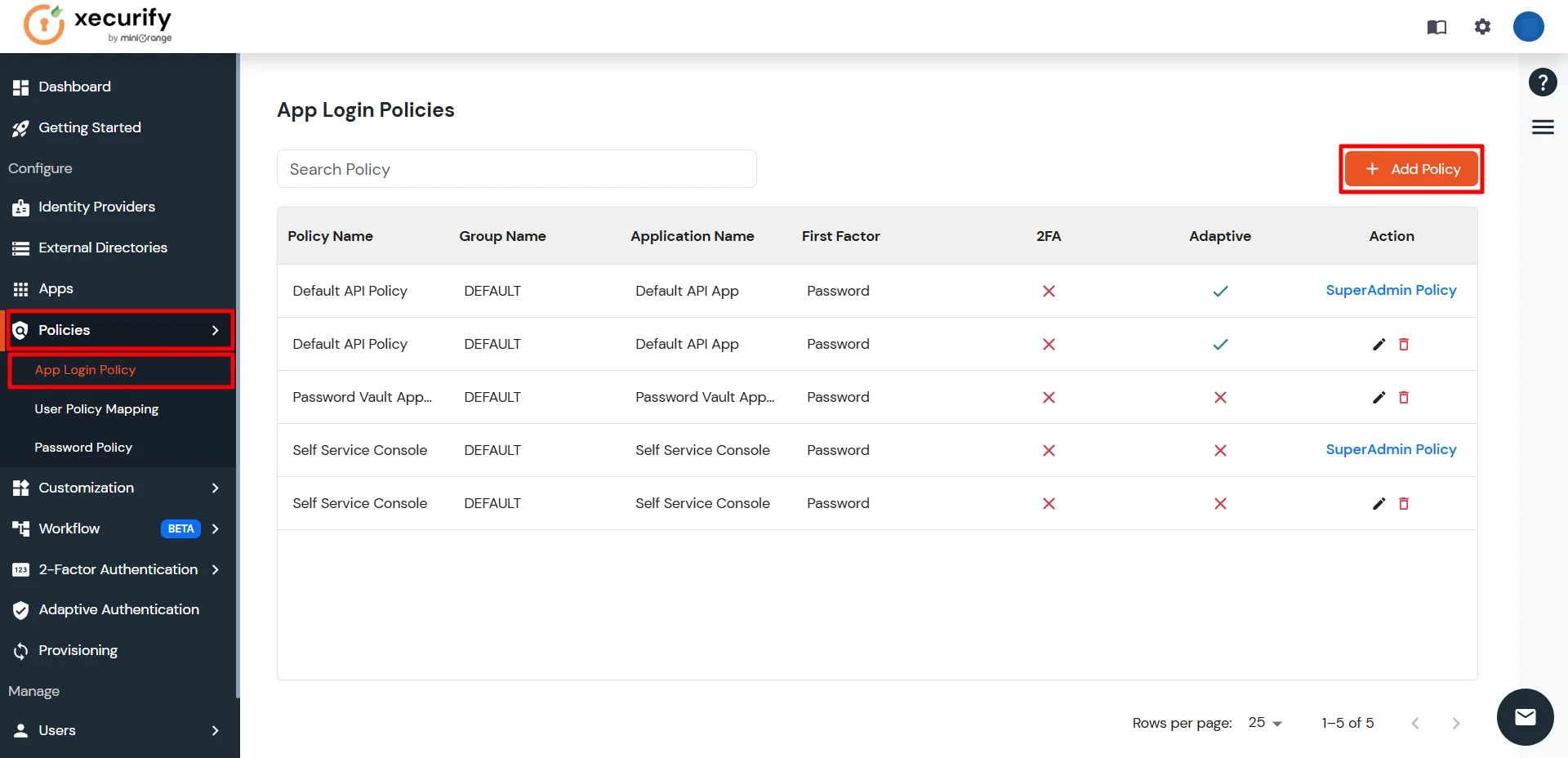 Office 365 Provisioning : Navigate to Policies and click App Login Policy