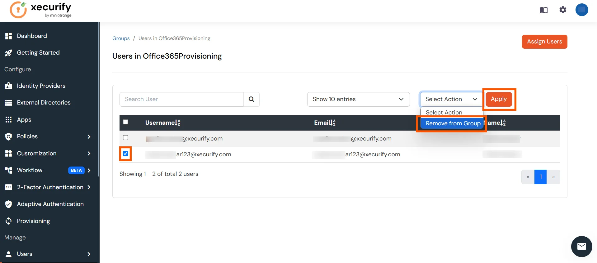 Removing a user from Office 365 provisioning group