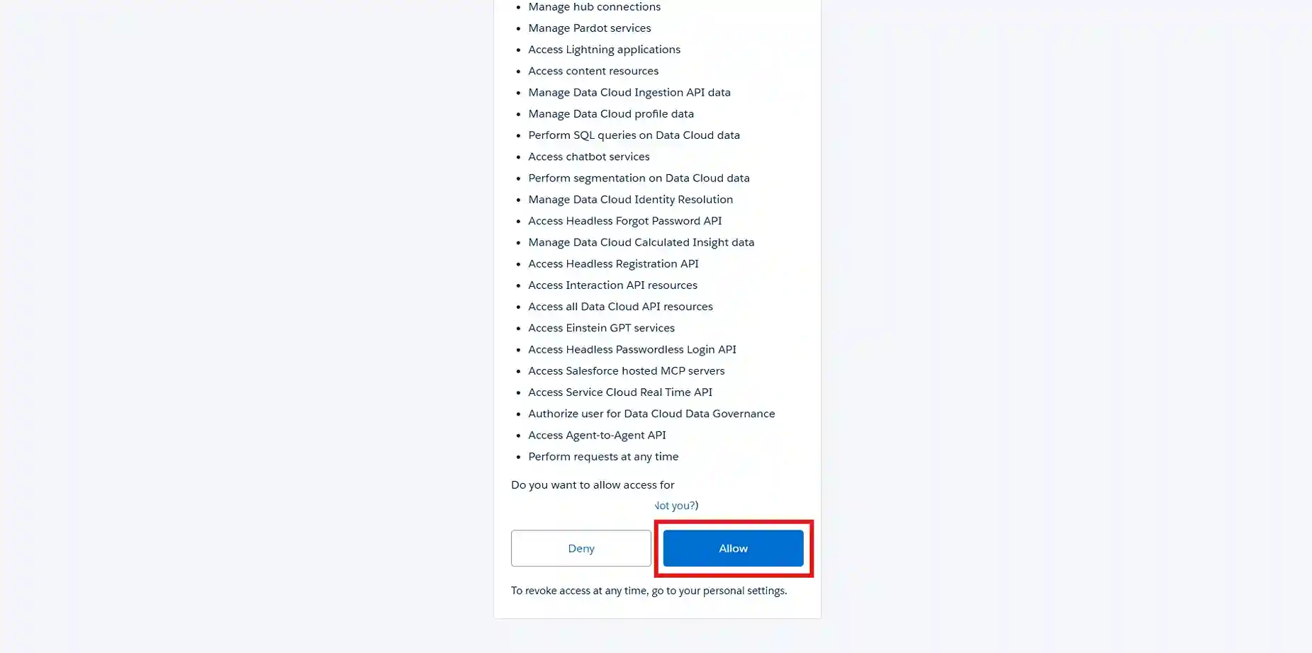 Verificación de aprovisionamiento de Salesforce