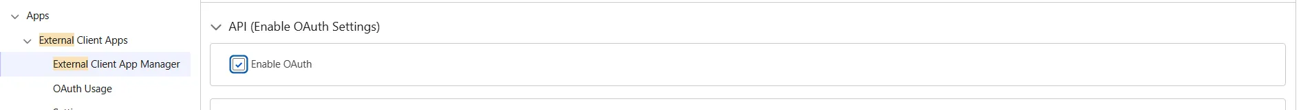 Aprovisionamiento de aplicaciones de Salesforce: API habilitada