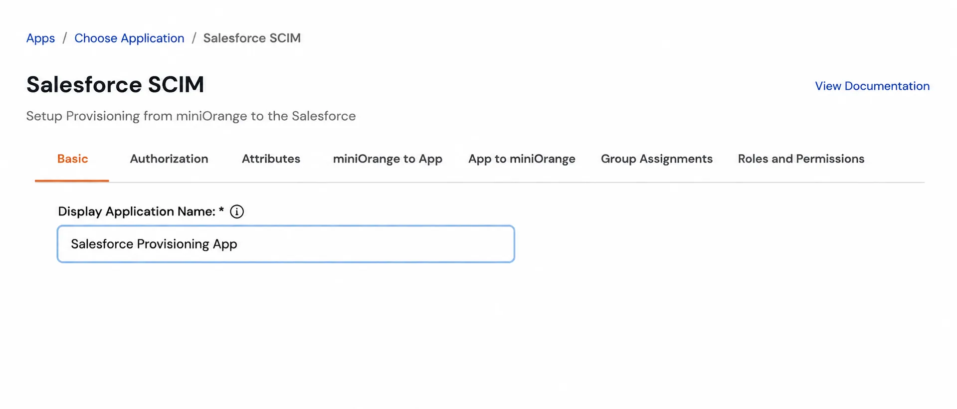 Aprovisionamiento de Salesforce: Introduzca los detalles básicos