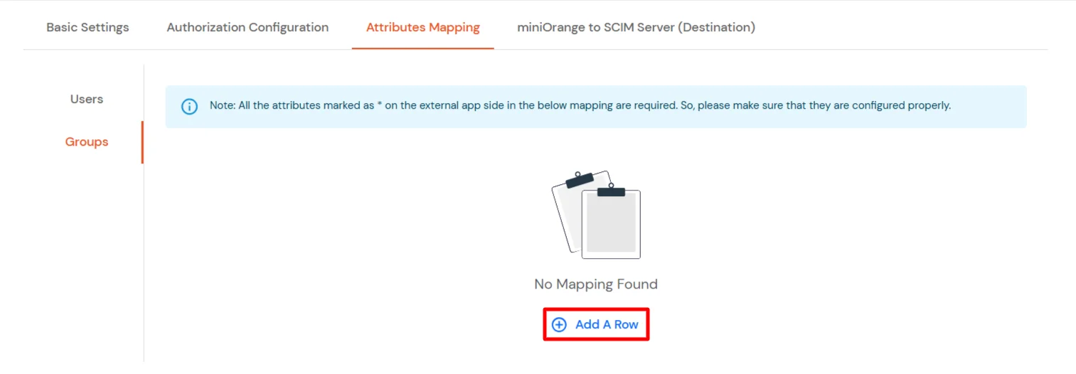 Bonusly SCIM Provisioning Switch to Group tab, click on Add A Row link