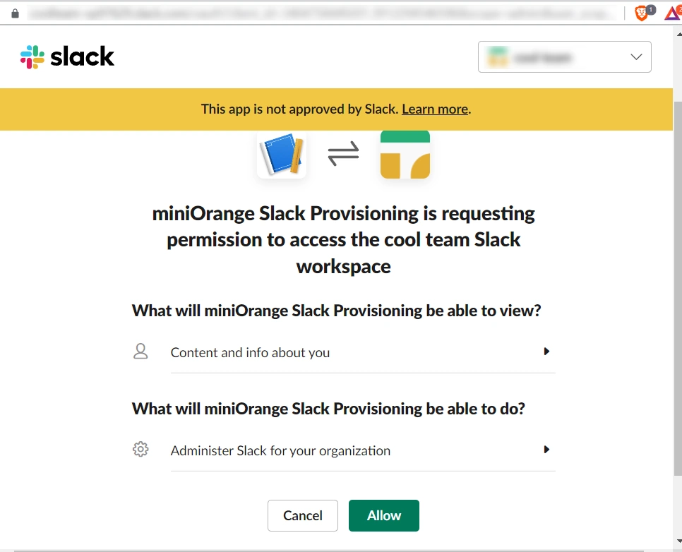 Slack SCIM Provisioning Configuration