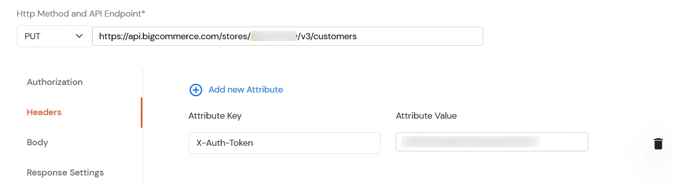 Custom Provisioning: User update – X-Auth-Token header