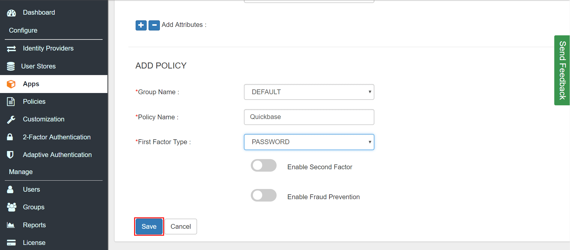 quickbase sso configure quickbase