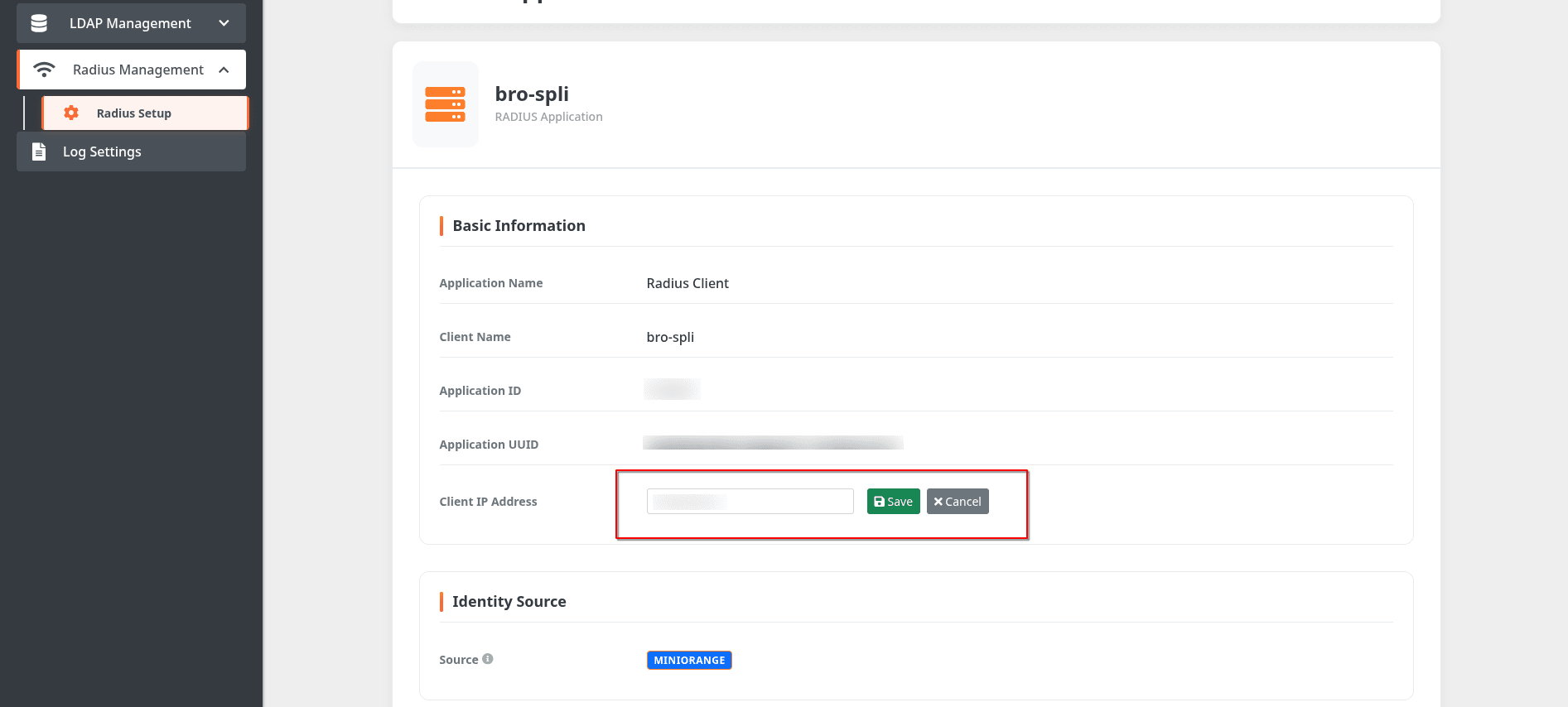 Configure Radius Proxy: Click on Save IP