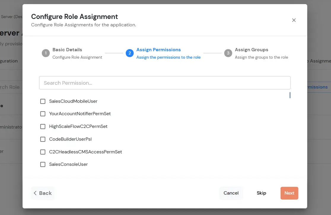 miniOrange Identity Platform Administratorhandbuch: Schritt „Berechtigungen zuweisen“