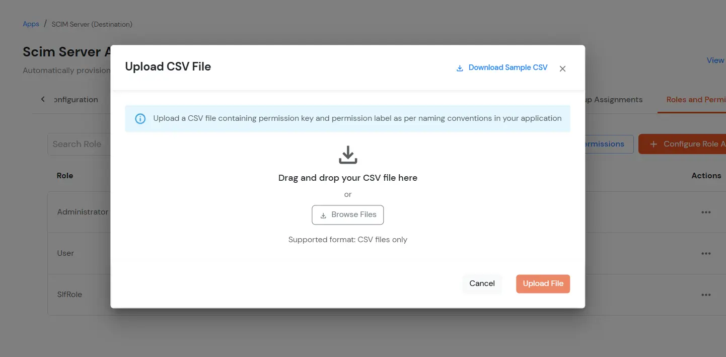 miniOrange Identity Platform Administratorhandbuch: Beispiel-CSV herunterladen