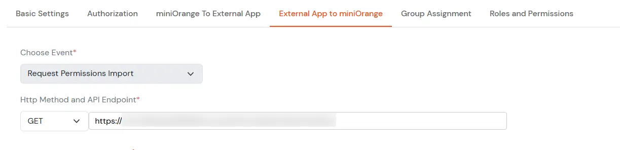 Roles and Permissions APIs: Select Import Permissions request