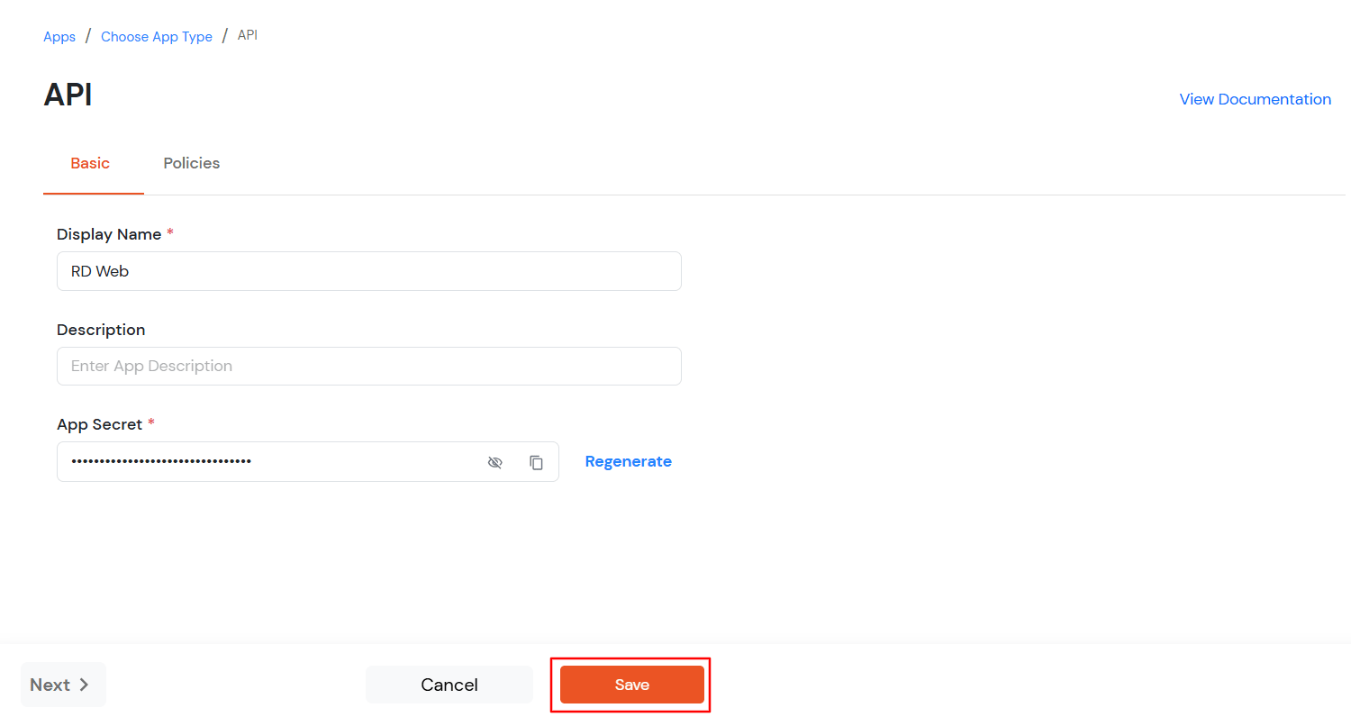Add Basic Details for RDWeb 2FA/MFA
