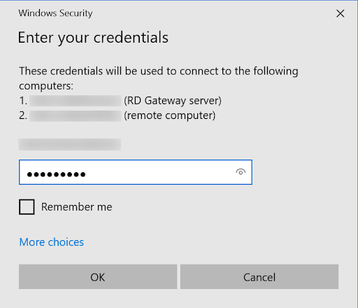RD Gateway 2fa Password