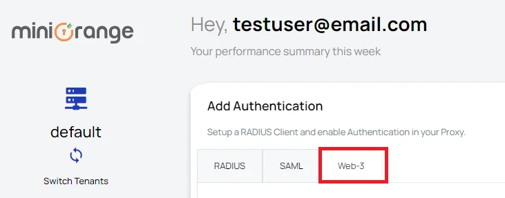  Setup Web3 authentication -add web3 authentication