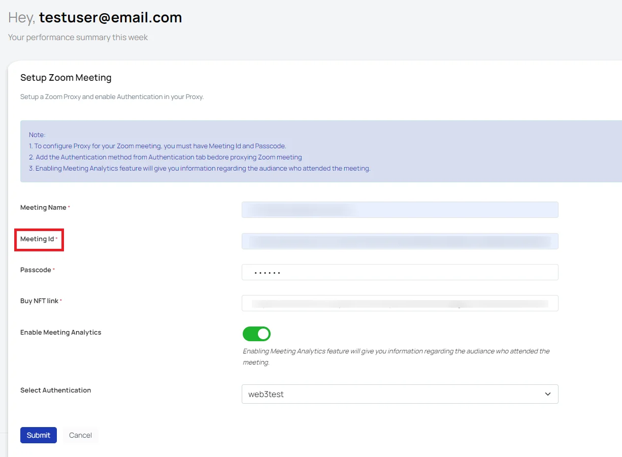 NFT Token Gating for your next Zoom meeting-id