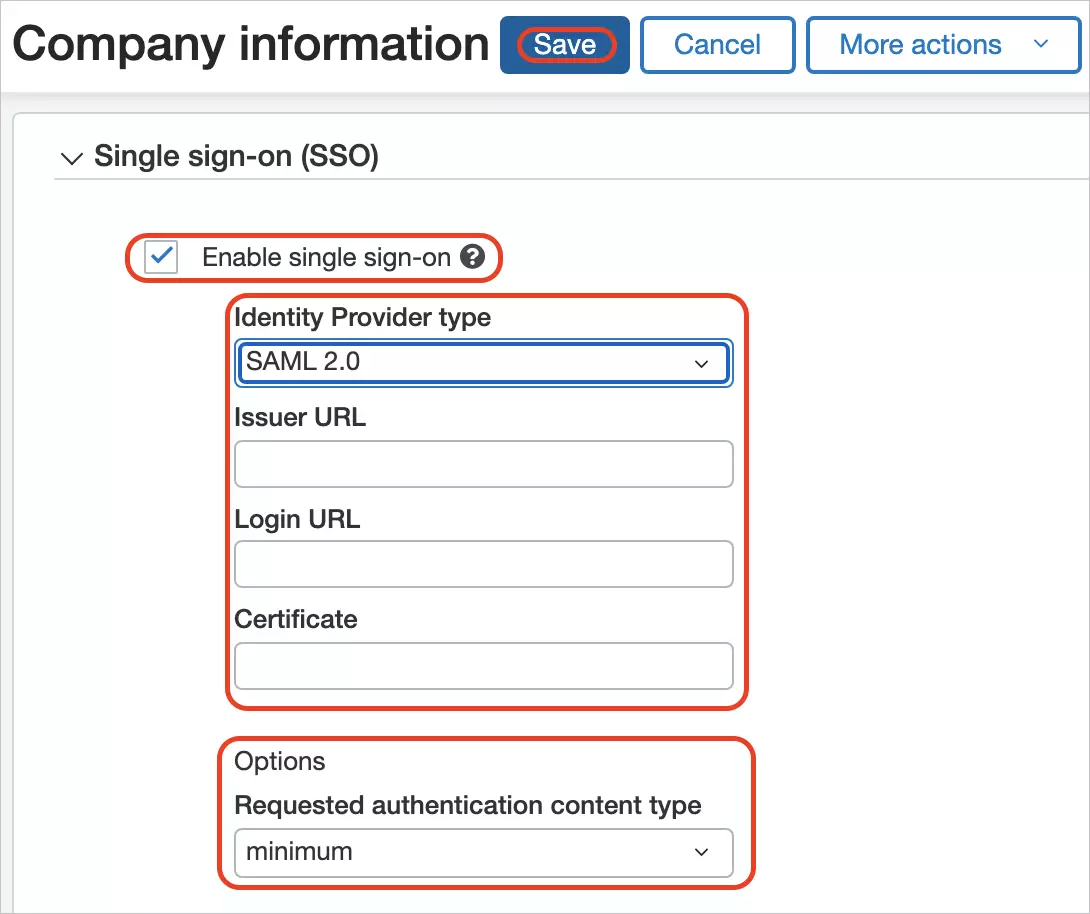 Sage Intacct Single Sign-On (sso) Add SAML Application