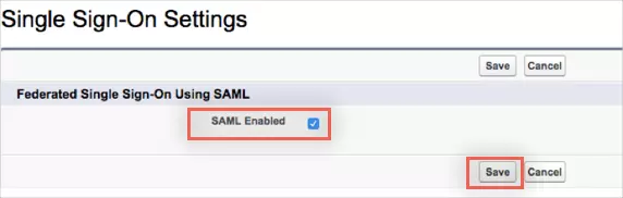 SSO settings salesforce- enable saml salesforce as sp