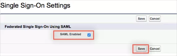 sso settings salesforce- enable saml salesforce as sp