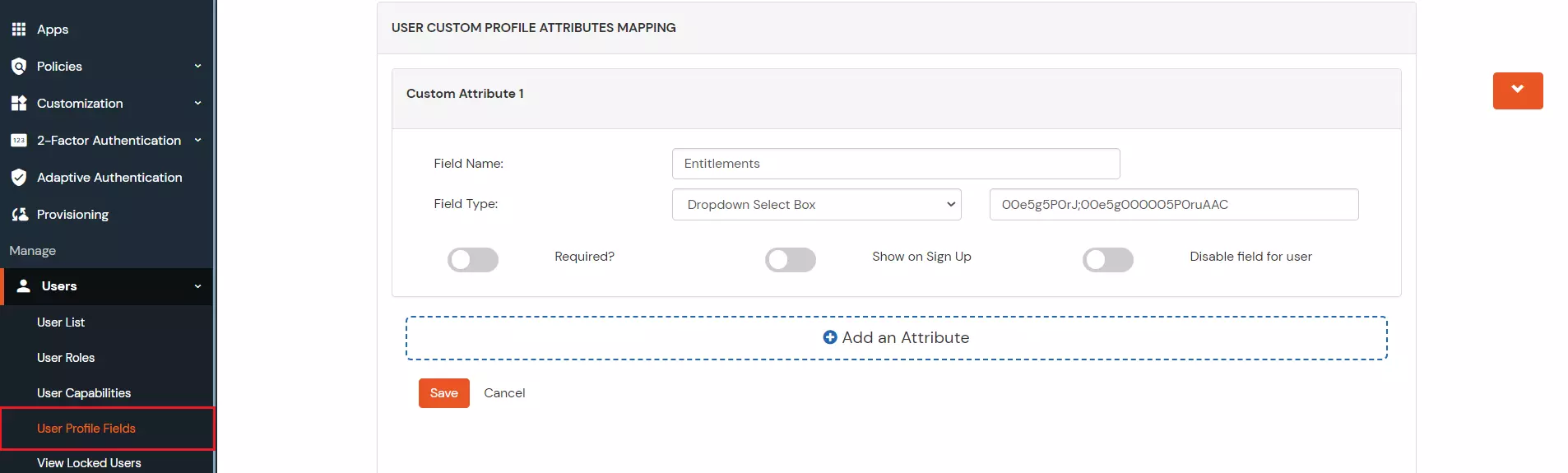 Salesforce Provisioning:Add Custom Profile Attribute to Users