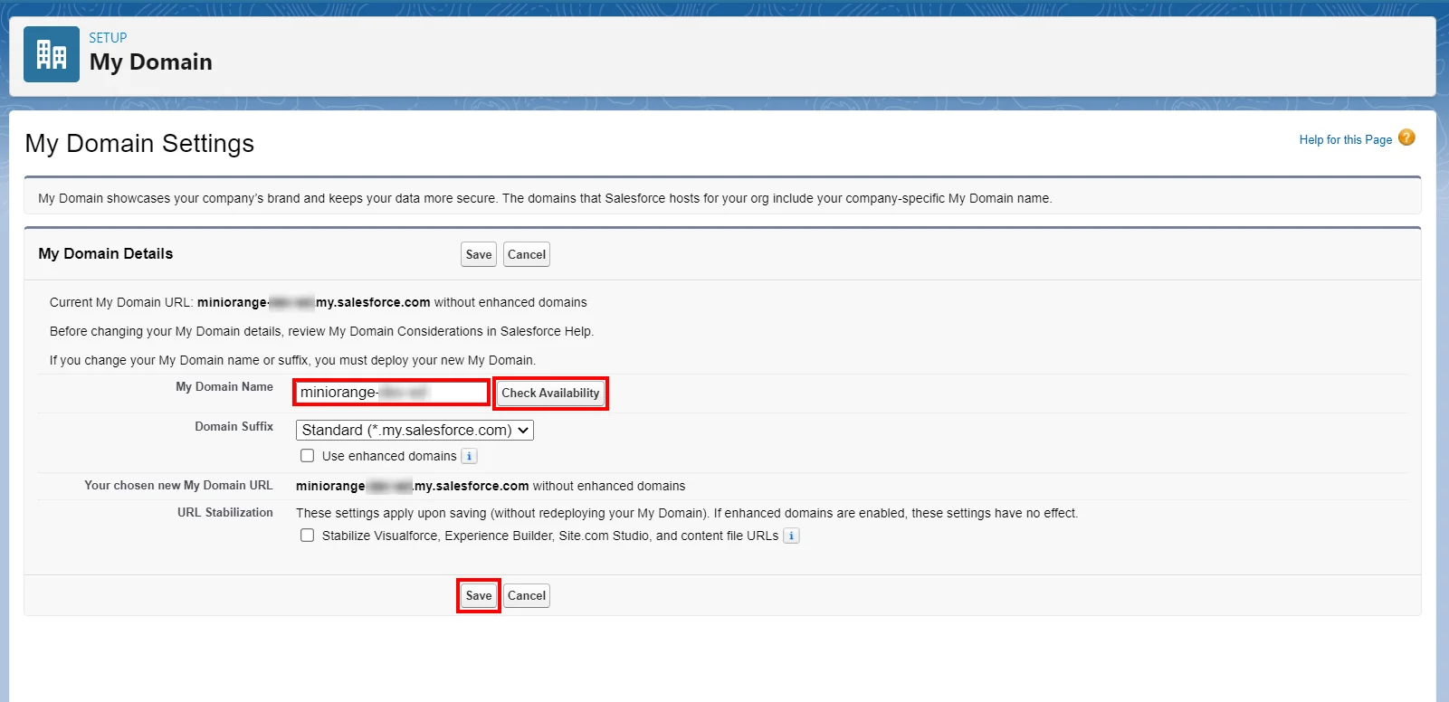 Salesforce 2FA/MFA : Register domain