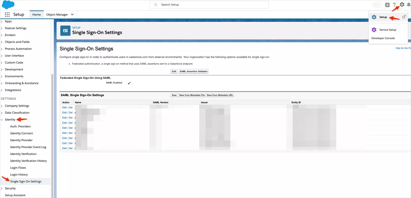 setup salesforce as sp-lightning