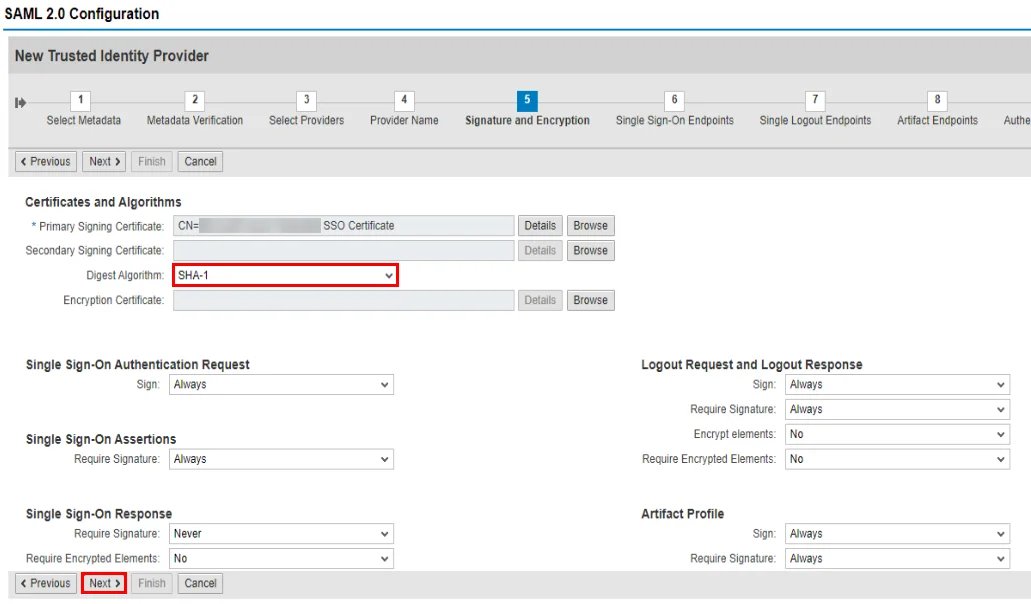 Integrate SAP Fiori Single Sign-On (sso): Add miniOrange as a Trusted Provider (Identity Provider) in SAP Fiori (Signature and Encryption)