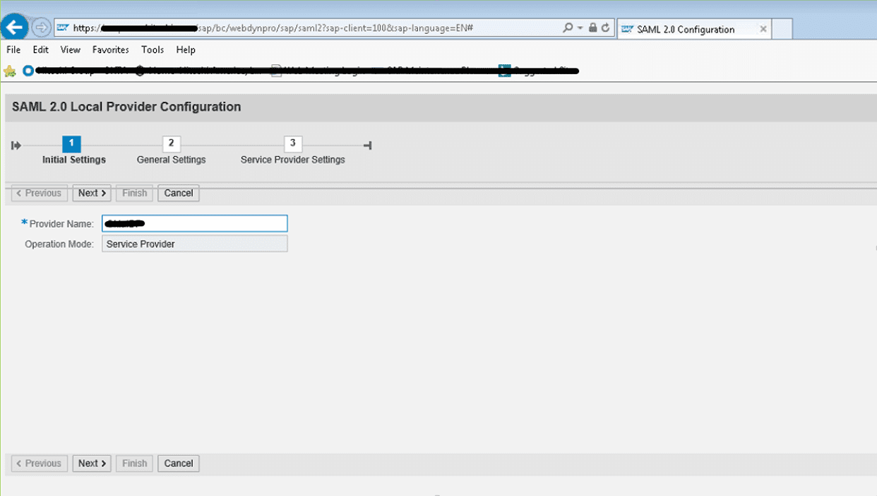 SAP NetWeaver Single Sign On SSO Create SAML Local Provider