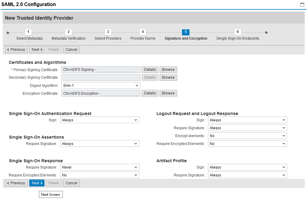 SAP NetWeaver Single Sign On SSO Keep default