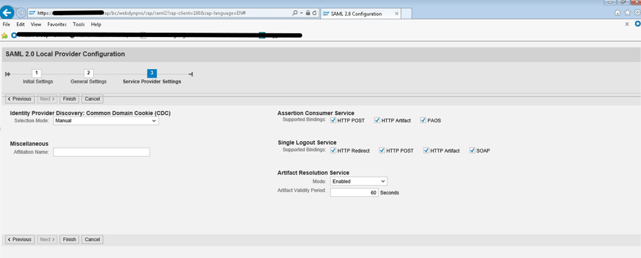 SAP NetWeaver Single Sign On SSO Select Default